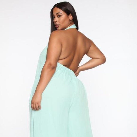 All The Flow Wide Leg Jumpsuit - Mint - Picture 7 of 7